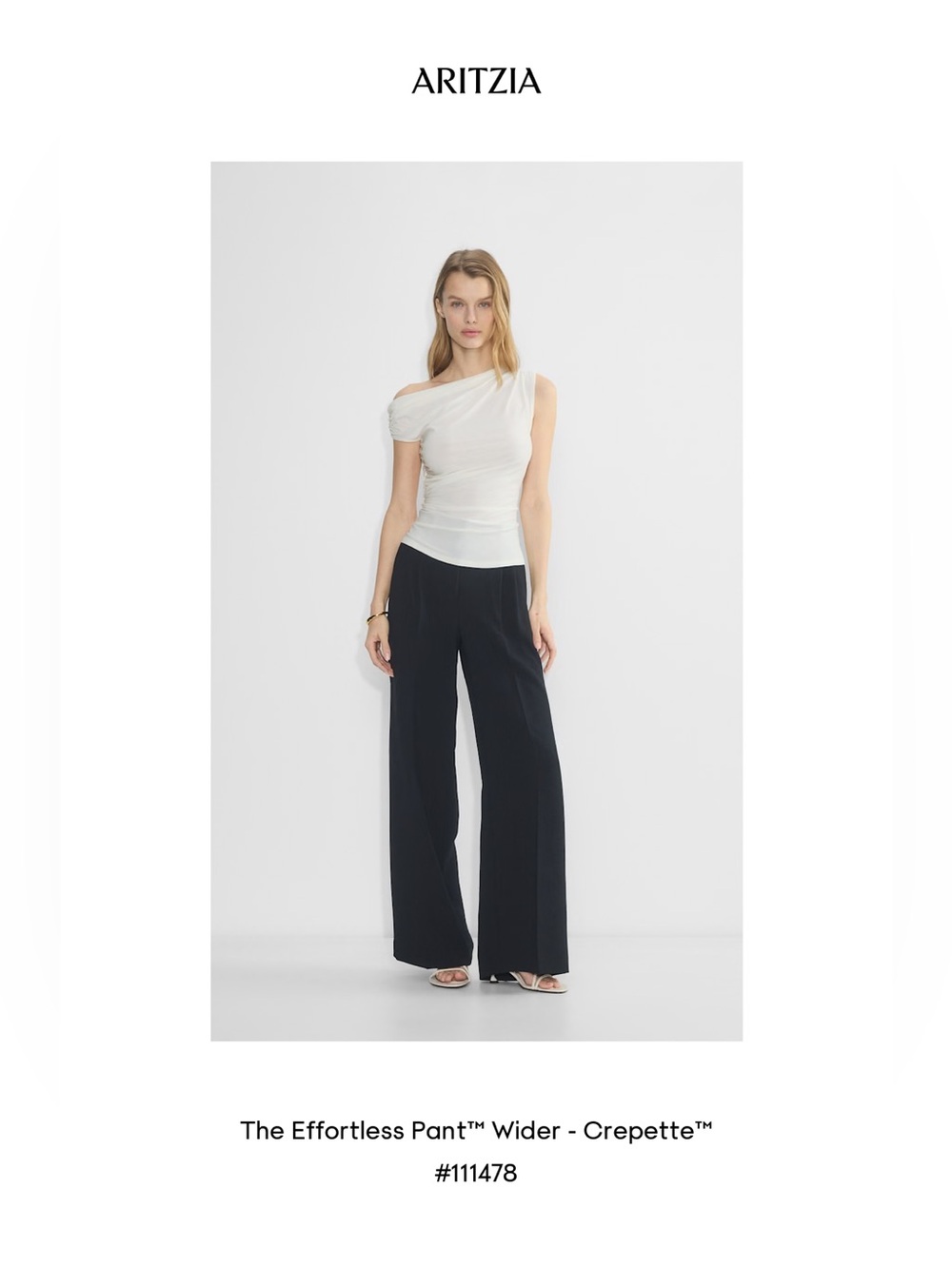 Aritzia The Effortless Pant - Wider - Crepette Short in Black